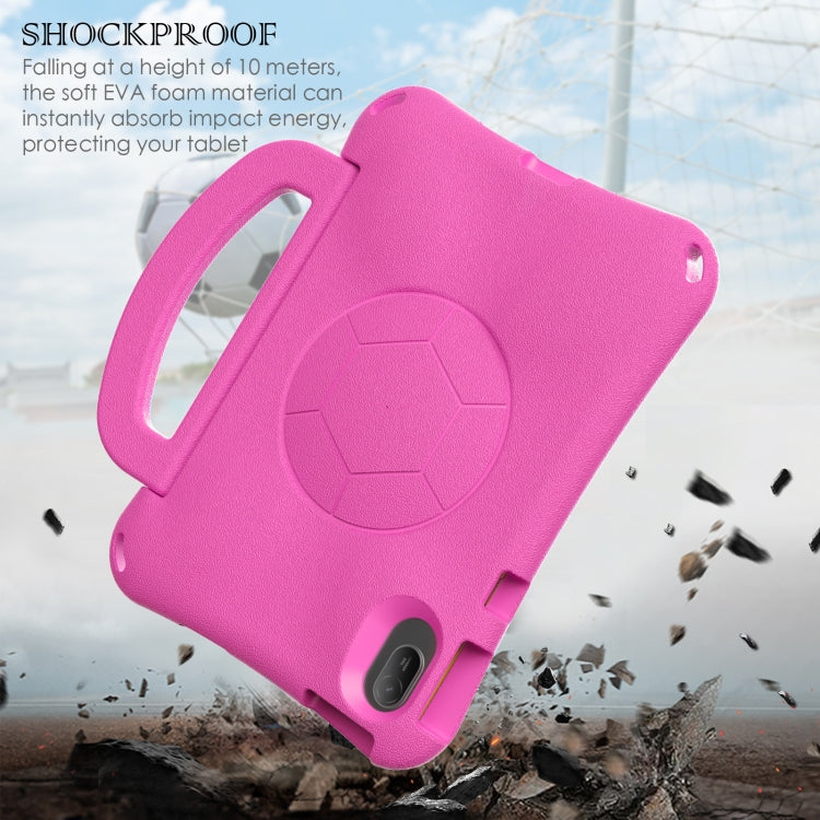 For Honor Pad V7 11 2021 Handle Football Shaped EVA Shockproof Tablet Case(Rose Red)