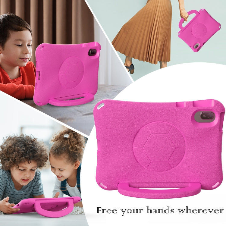 For Honor Pad V7 11 2021 Handle Football Shaped EVA Shockproof Tablet Case(Rose Red)