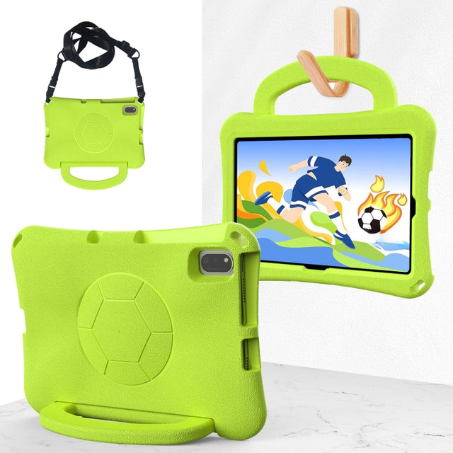 For Honor Pad V6 10.4 2024 Handle Football Shaped EVA Shockproof Tablet Case(Grass Green)