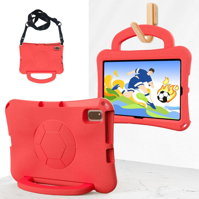 For Honor Pad V6 10.4 2024 Handle Football Shaped EVA Shockproof Tablet Case(Red)