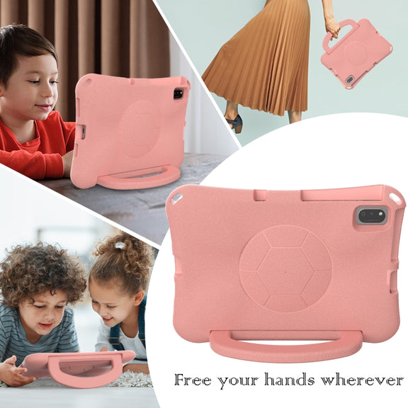 For Honor Pad V6 10.4 2024 Handle Football Shaped EVA Shockproof Tablet Case(Light Pink)
