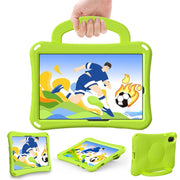 For Huawei MatePad SE 11 2024 Handle Football Shaped EVA Shockproof Tablet Case(Grass Green)