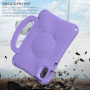 For Huawei MatePad SE 11 2024 Handle Football Shaped EVA Shockproof Tablet Case(Light Purple)