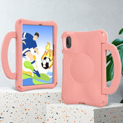 For Huawei MatePad SE 11 2024 Handle Football Shaped EVA Shockproof Tablet Case(Light Pink)
