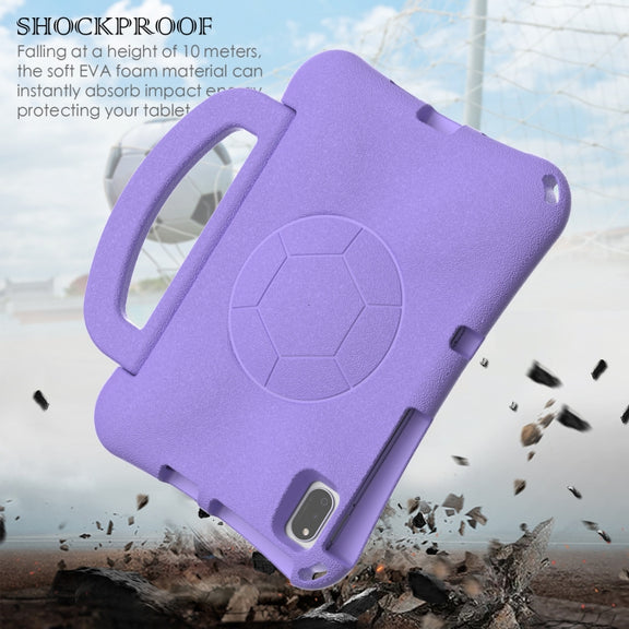 For Huawei MatePad 10.4 2020 / 2022 Handle Football Shaped EVA Shockproof Tablet Case(Light Purple)