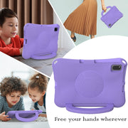 For Huawei MatePad 10.4 2020 / 2022 Handle Football Shaped EVA Shockproof Tablet Case(Light Purple)