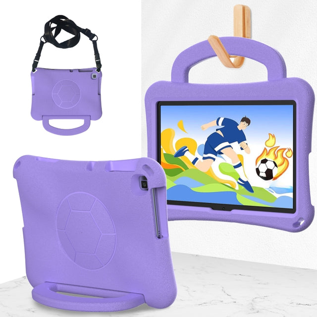 For Huawei Enpoy Tablet2 Handle Football Shaped EVA Shockproof Tablet Case(Light Purple)