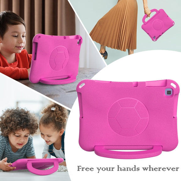 For Huawei Enpoy Tablet2 Handle Football Shaped EVA Shockproof Tablet Case(Rose Red)