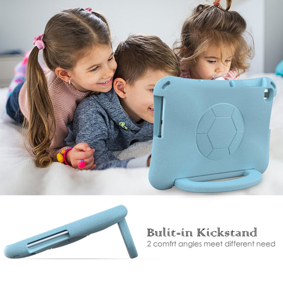 For Huawei Enpoy Tablet2 Handle Football Shaped EVA Shockproof Tablet Case(Light Blue)
