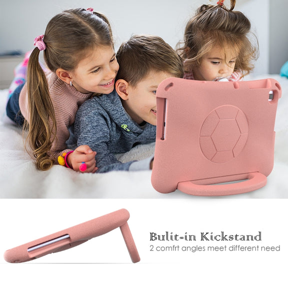 For Huawei Enpoy Tablet2 Handle Football Shaped EVA Shockproof Tablet Case(Light Pink)