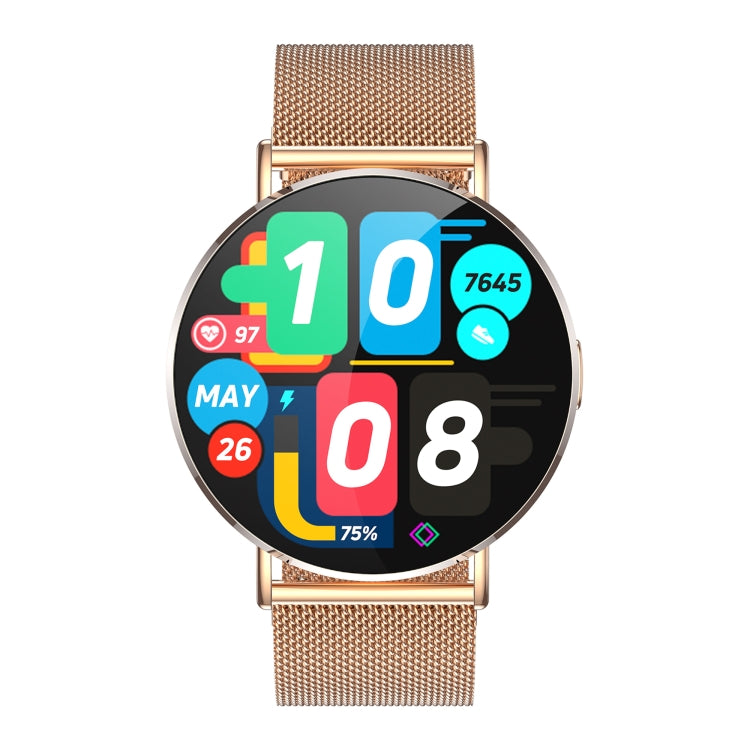 KM88 1.32 inch Color Screen Smart Watch, Support Bluetooth Call / Wellness Tracking(Gold)