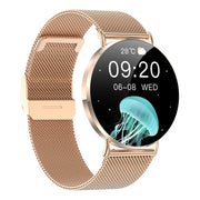 KM88 1.32 inch Color Screen Smart Watch, Support Bluetooth Call / Wellness Tracking(Gold)