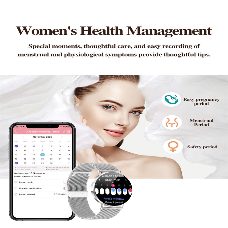 KM88 1.32 inch Color Screen Smart Watch, Support Bluetooth Call / Wellness Tracking(Gold)