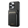For iPhone 16 Pro Suteni H19 Litchi Grain 2-in-1 MagSafe Removable Card Box Back Phone Case(Black) - free shipping - PMC Jewellery - Order now!