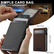 For iPhone 16e Suteni H19 Litchi Grain 2-in-1 MagSafe Removable Card Box Back Phone Case(Brown)
