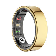 R09 SIZE 8 Smart Ring, Support Heart Rate / Blood Oxygen / Sleep Monitoring / Multiple Sports Modes(Gold)