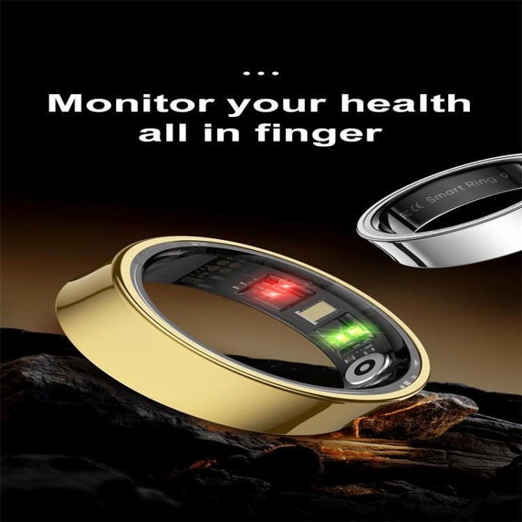 R09 SIZE 8 Smart Ring, Support Heart Rate / Blood Oxygen / Sleep Monitoring / Multiple Sports Modes(Black)