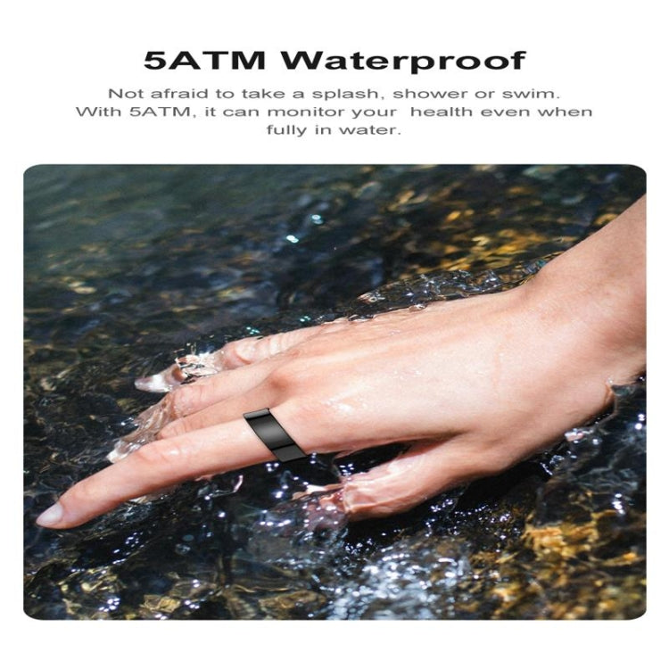 R09 SIZE 8 Smart Ring, Support Heart Rate / Blood Oxygen / Sleep Monitoring / Multiple Sports Modes(Black)