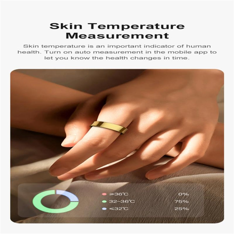 R09 SIZE 9 Smart Ring, Support Heart Rate / Blood Oxygen / Sleep Monitoring / Multiple Sports Modes(Black)