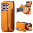 For OnePlus Nord CE4 / Ace 3V Retro MagSafe Zipper Wallet Card Bag Back Phone Case(Yellow) - OnePlus Cases by PMC TechLife | Online Shopping South Africa | PMC TechLife | Buy Now Pay Later Mobicred