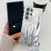 For Samsung Galaxy S25+ 5G Electroplating Flowers Plants Texture Wristband TPU Phone Case(Azalea FL4)
