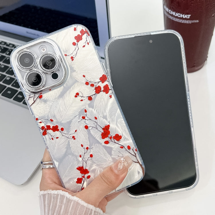 For iPhone 16e Electroplating Flower Texture TPU Phone Case(Wild Chrysanthemum SH5)