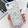 For iPhone 16e Electroplating Flower Texture Wristband TPU Phone Case(Wild Chrysanthemum SH5) - iPhone 16e Cases by PMC TechLife | Online Shopping South Africa | PMC TechLife | Buy Now Pay Later Mobicred