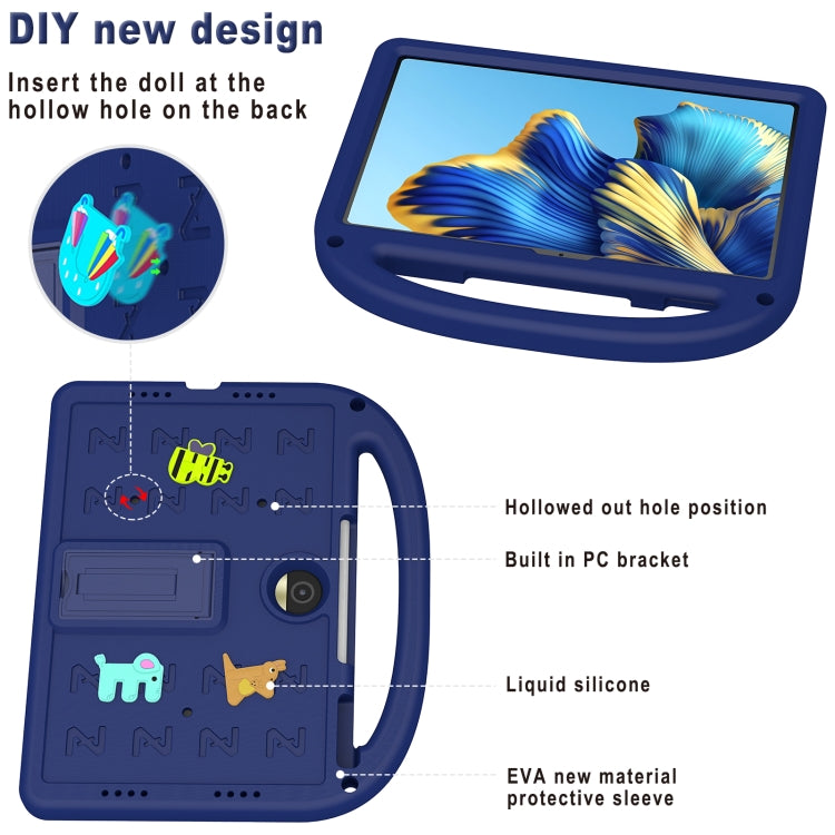 For Honor Pad 9 12.1 Cartoon Sparrow EVA Shockproof Tablet Case(Navy Blue)