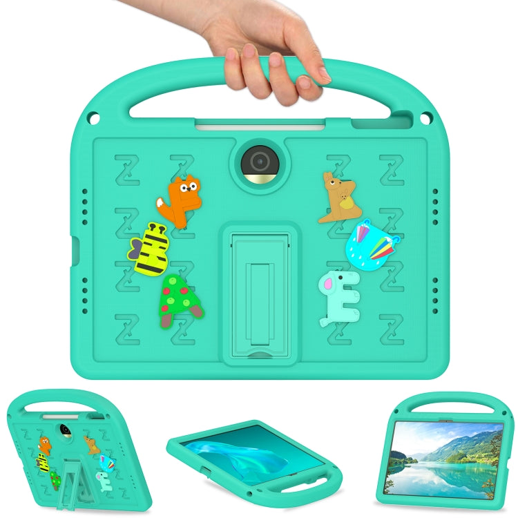 For Honor Pad 9 12.1 Cartoon Sparrow EVA Shockproof Tablet Case(Glacier Green)