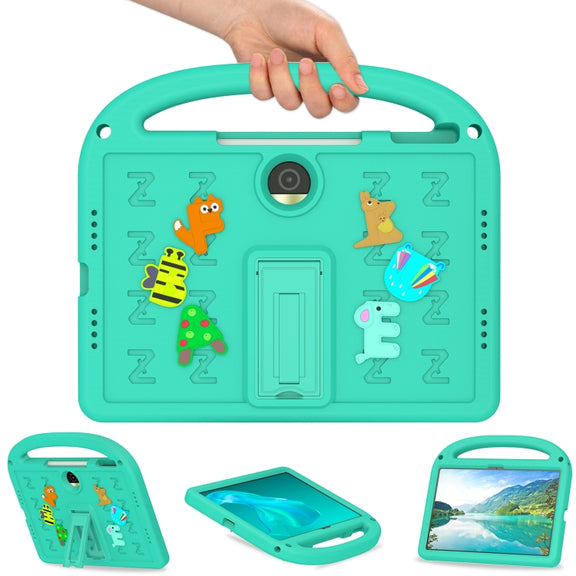 For Honor Pad 9 12.1 Cartoon Sparrow EVA Shockproof Tablet Case(Glacier Green)