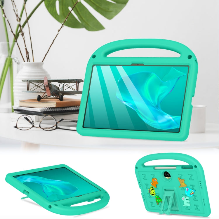 For Honor Pad 9 12.1 Cartoon Sparrow EVA Shockproof Tablet Case(Glacier Green)