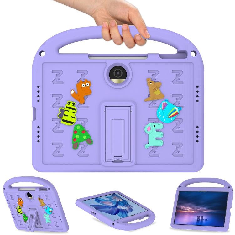 For Honor Pad 9 12.1 Cartoon Sparrow EVA Shockproof Tablet Case(Taro Purple)