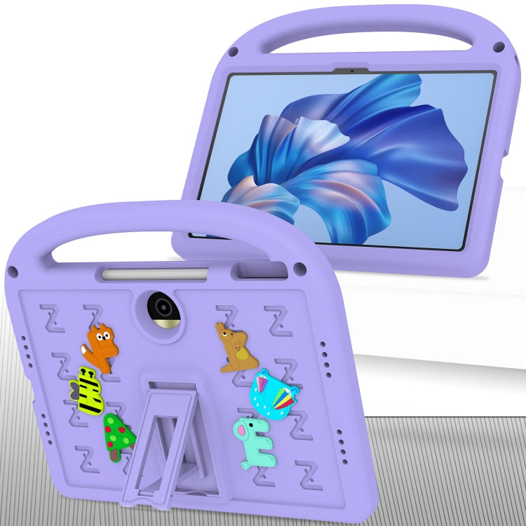 For Honor Pad 9 12.1 Cartoon Sparrow EVA Shockproof Tablet Case(Taro Purple)