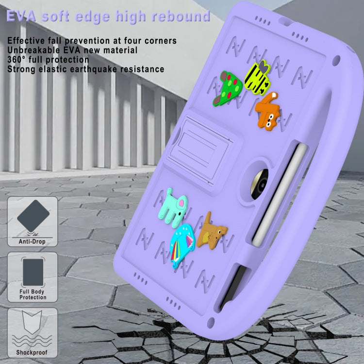 For Honor Pad 9 12.1 Cartoon Sparrow EVA Shockproof Tablet Case(Taro Purple)