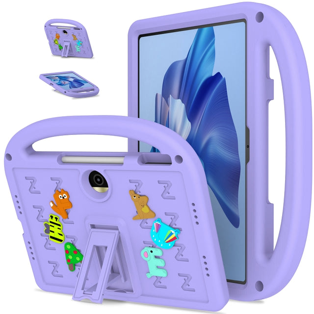 For Honor Pad 9 12.1 Cartoon Sparrow EVA Shockproof Tablet Case(Taro Purple)