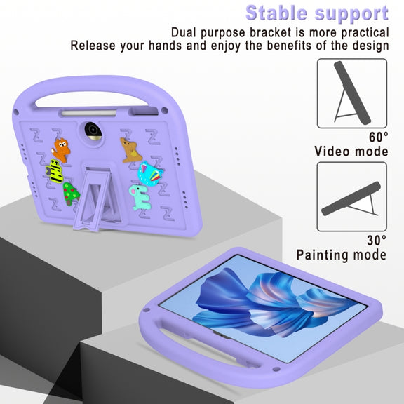 For Honor Pad 9 12.1 Cartoon Sparrow EVA Shockproof Tablet Case(Taro Purple)
