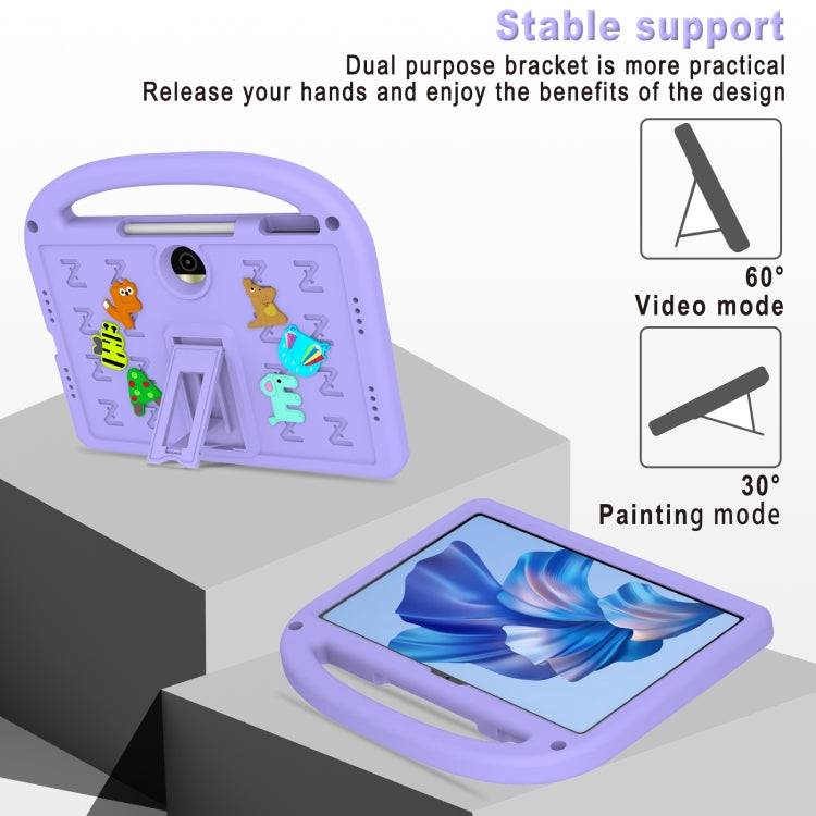 For Honor Pad 9 12.1 Cartoon Sparrow EVA Shockproof Tablet Case(Taro Purple)