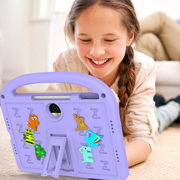 For Honor Pad 9 12.1 Cartoon Sparrow EVA Shockproof Tablet Case(Taro Purple)