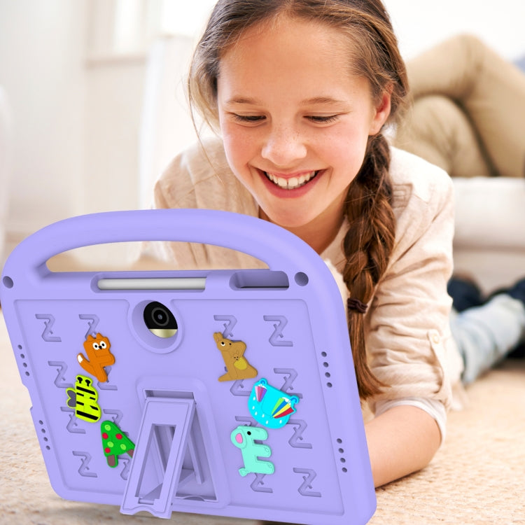 For Honor Pad 9 12.1 Cartoon Sparrow EVA Shockproof Tablet Case(Taro Purple)