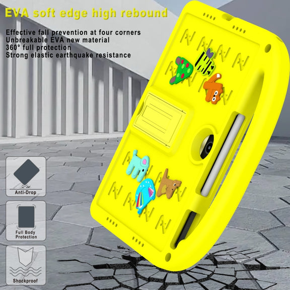 For Honor Pad 9 12.1 Cartoon Sparrow EVA Shockproof Tablet Case(Yellow)
