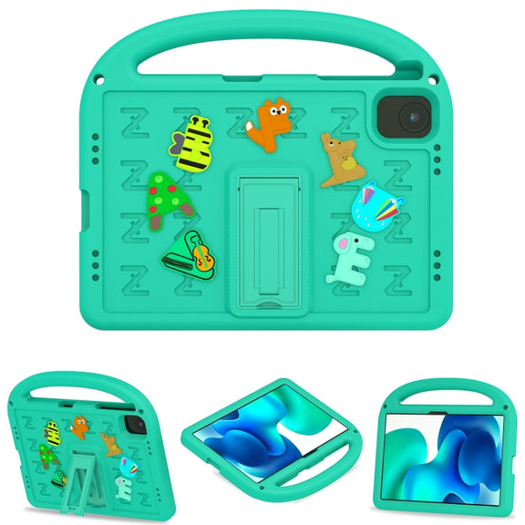 For Honor Pad X8a / X9 2024 Cartoon Sparrow EVA Shockproof Tablet Case(Glacier Green)