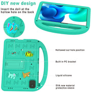 For Honor Pad X8a / X9 2024 Cartoon Sparrow EVA Shockproof Tablet Case(Glacier Green)