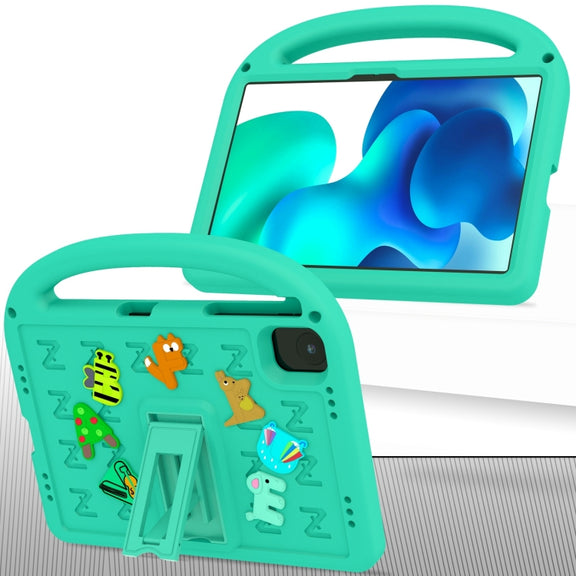 For Honor Pad X8a / X9 2024 Cartoon Sparrow EVA Shockproof Tablet Case(Glacier Green)