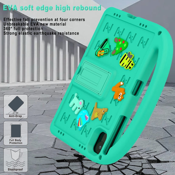 For Honor Pad X8a / X9 2024 Cartoon Sparrow EVA Shockproof Tablet Case(Glacier Green)