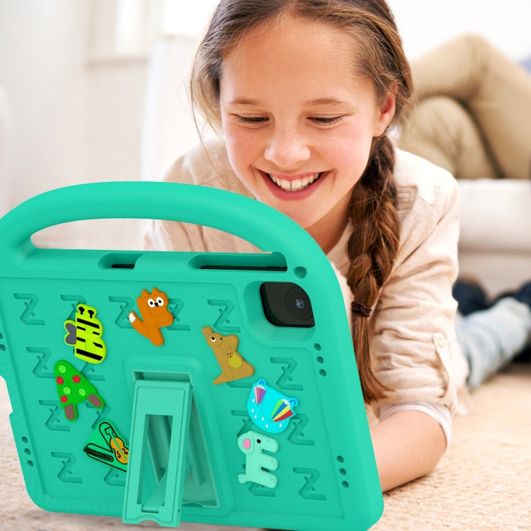 For Honor Pad X8a / X9 2024 Cartoon Sparrow EVA Shockproof Tablet Case(Glacier Green)