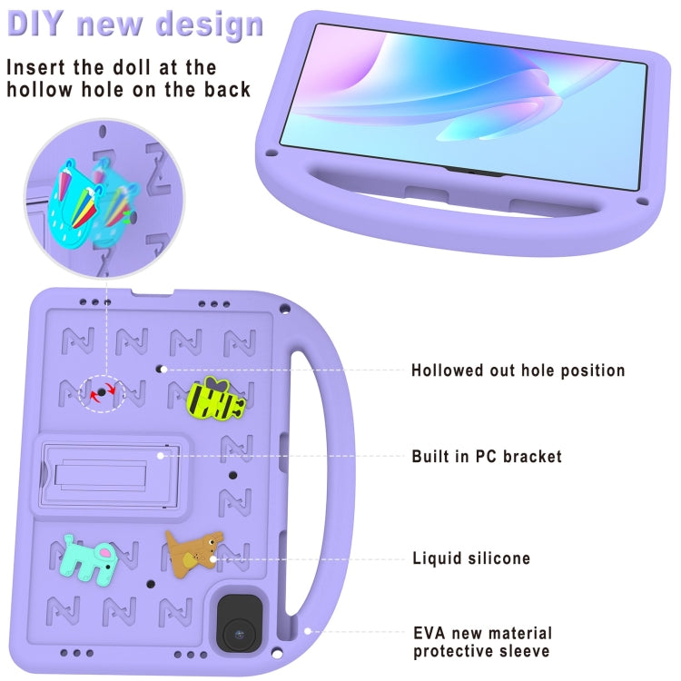 For Honor Pad X8a / X9 2024 Cartoon Sparrow EVA Shockproof Tablet Case(Taro Purple)