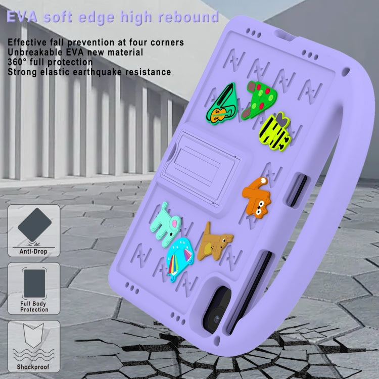For Honor Pad X8a / X9 2024 Cartoon Sparrow EVA Shockproof Tablet Case(Taro Purple)