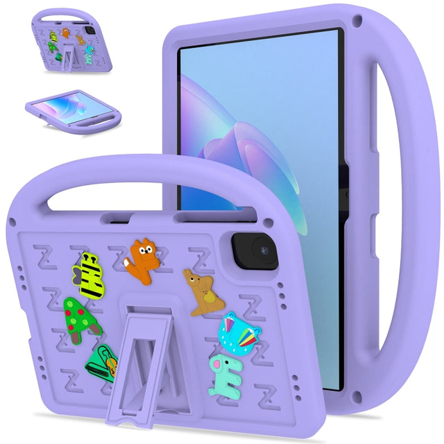 For Honor Pad X8a / X9 2024 Cartoon Sparrow EVA Shockproof Tablet Case(Taro Purple)
