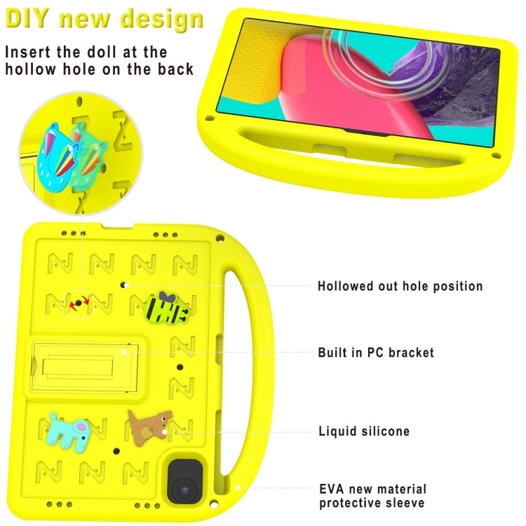 For Honor Pad X8a / X9 2024 Cartoon Sparrow EVA Shockproof Tablet Case(Yellow)