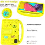 For Honor Pad X8a / X9 2024 Cartoon Sparrow EVA Shockproof Tablet Case(Yellow)